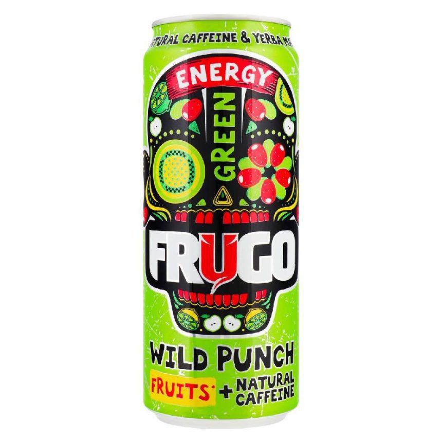 Frugo Energy Drink Cactus Green Zero Sugar 330 ml - World of Snacks